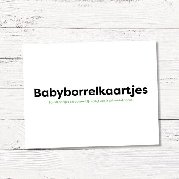 Babyborrelkaartjes – In stijl van het geboortekaartje