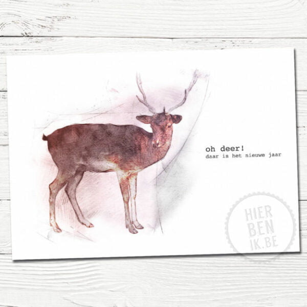 Leuke kerstkaarten | hert | Indie | foto | tekenen | dieren | gezin | grafisch | design | xmas | cards