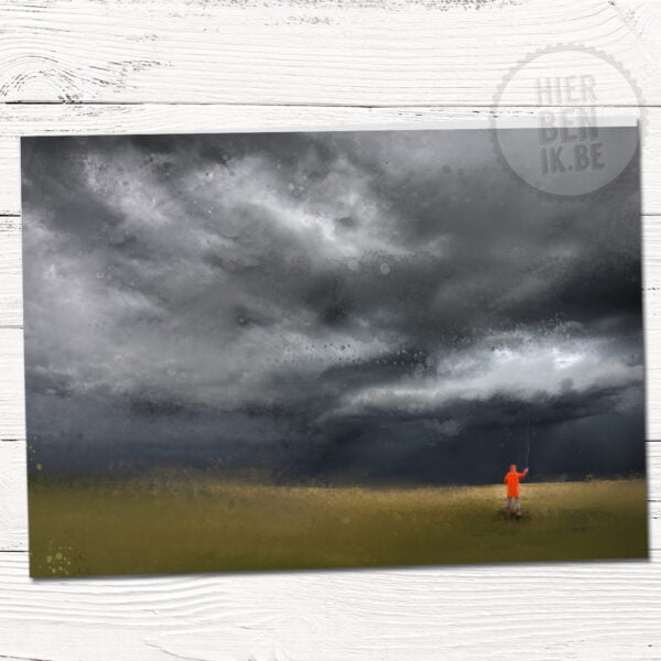 Wenskaart wolken vanger